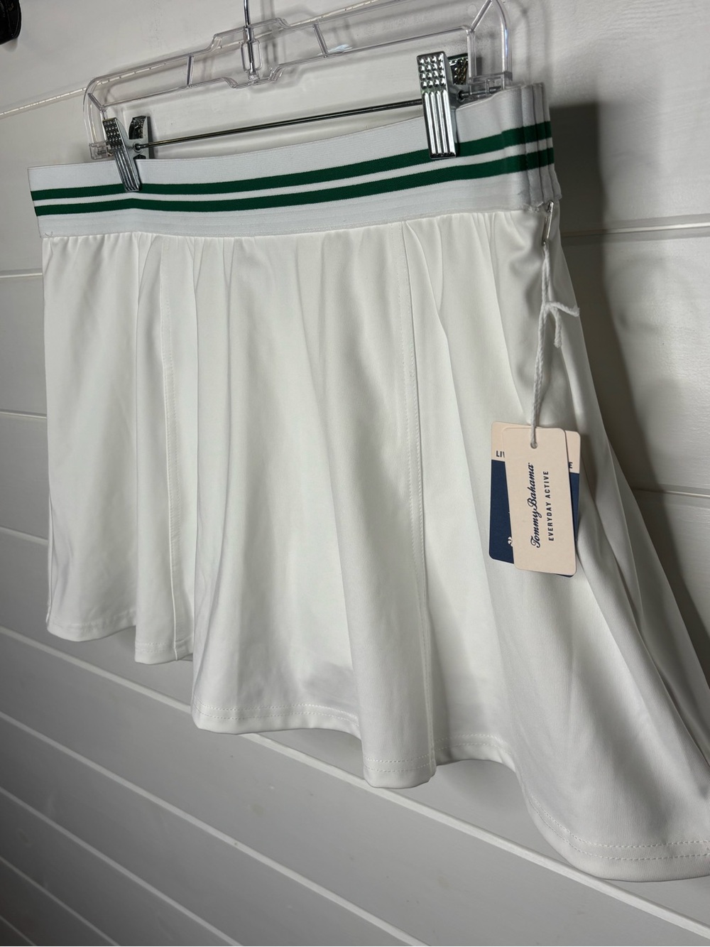 Tommy Bahama Everyday Active Skort White Green Stripe Waistband XL NWT UPF 50 - Picture 3 of 12